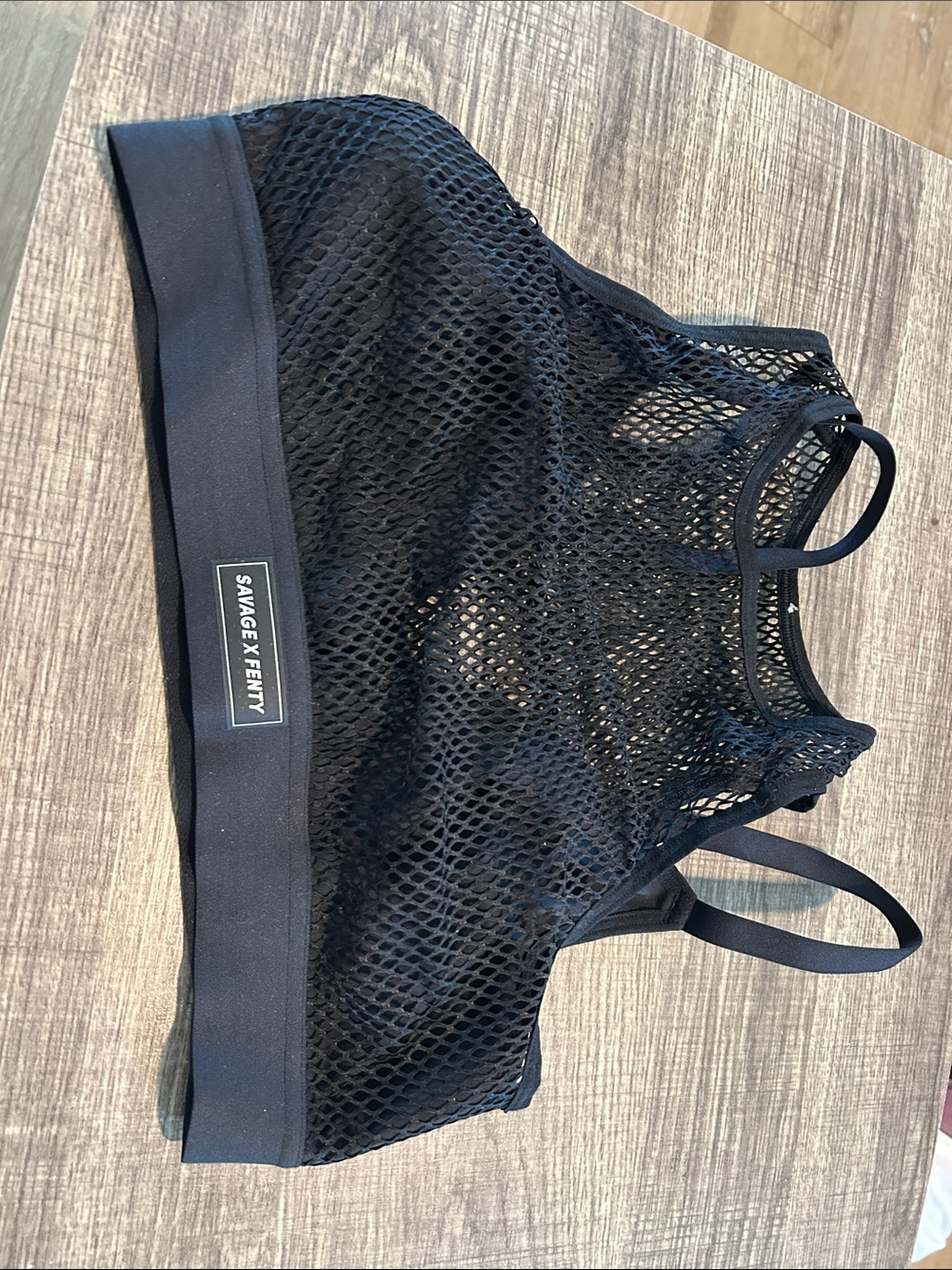 Savage X Fenty Black Mesh Bralette